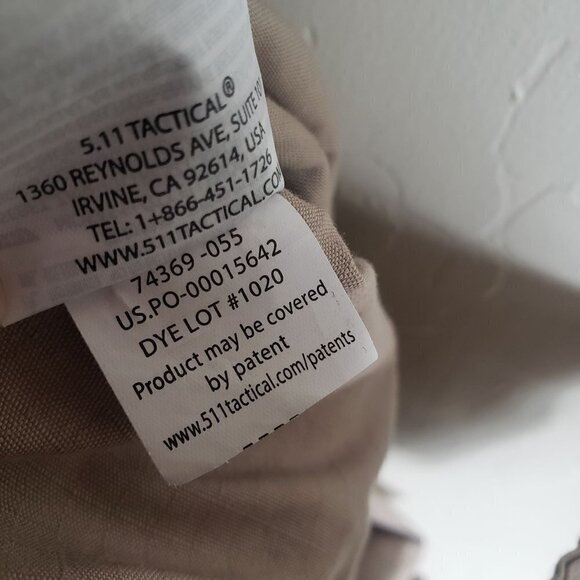 5.11 Tactical Stryke Pants Stretch Ripstop Tan Khaki Size Men's 40x30 74369-055 - Picture 12 of 12